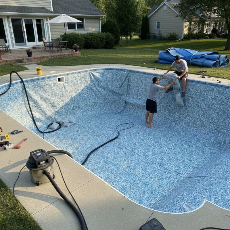 Local Vinyl Pool Liner Replacement pros at work